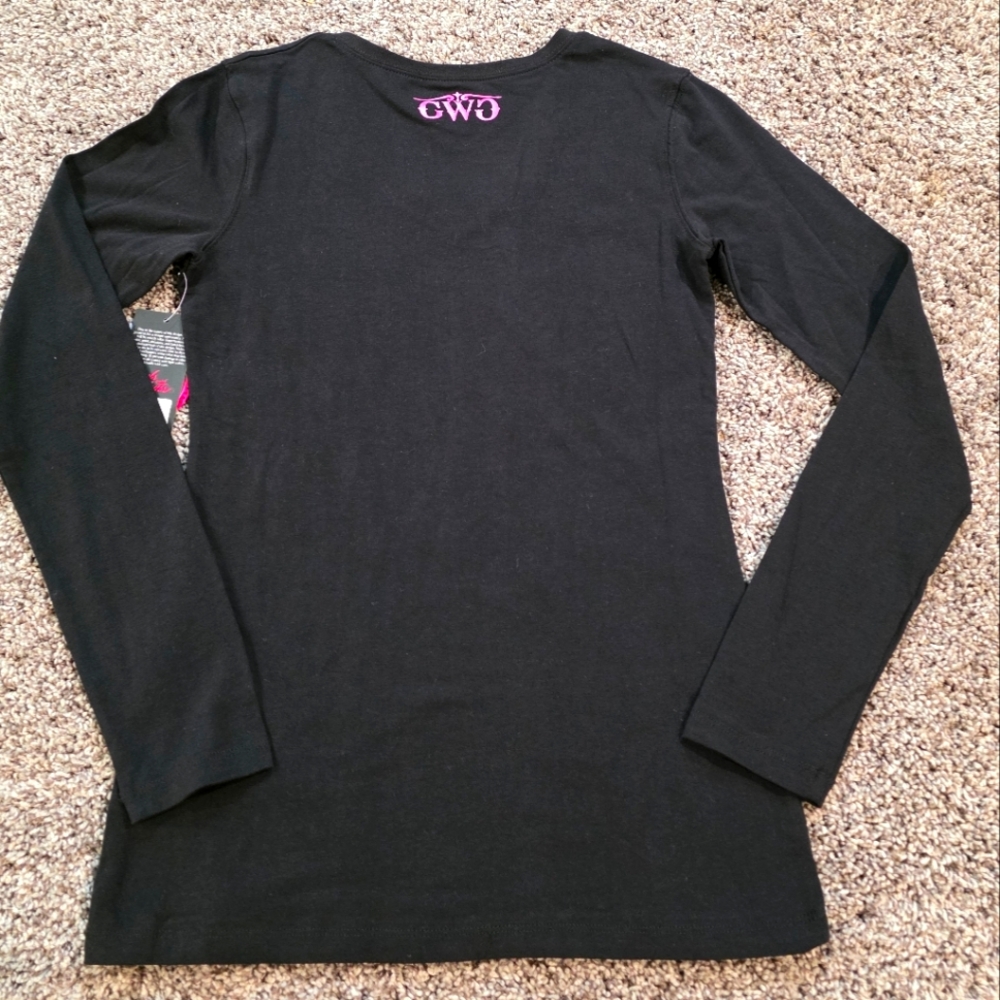 Girls With Guns- GWG- Rhinestone Long Sleeve T- Size Medium - Picture 6 of 7